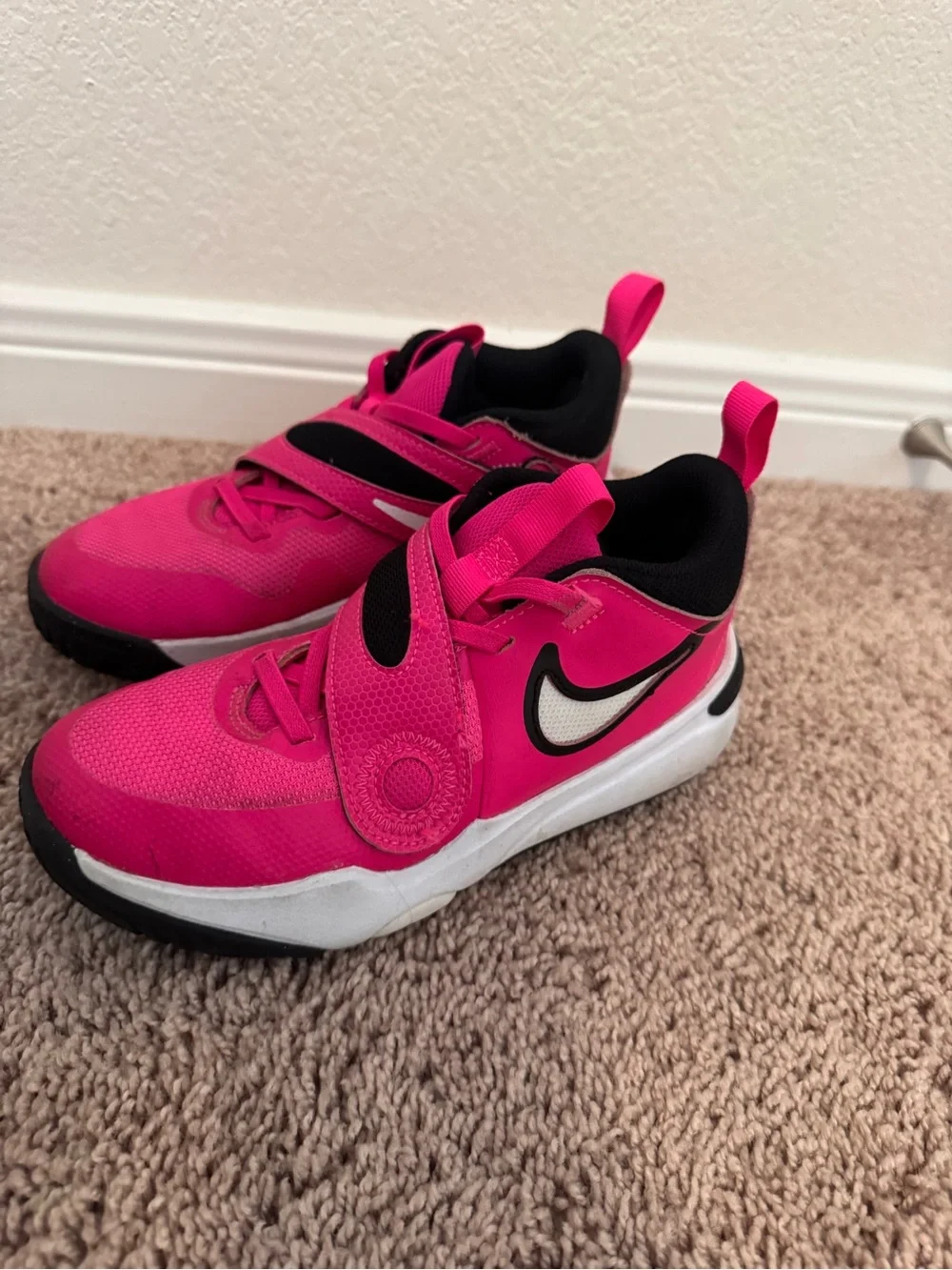 Nike Kids Hot Pink and Black Athletic Sneakers